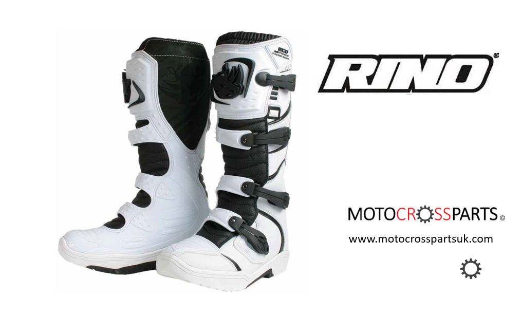 viel wit Versnipperd Rino ECO MX Boots - White | at Motocross Parts UK | Motocross Parts UK